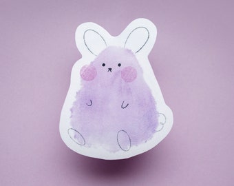 Big Purple Rabbit | Foiled paper sticker