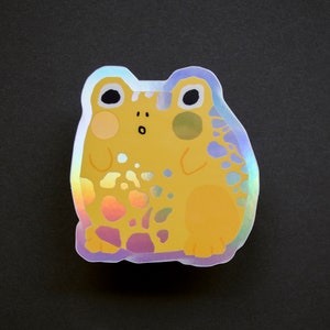 Chonky Frog Holographic Sticker image 2