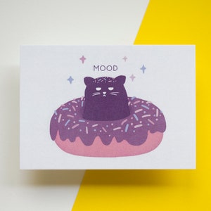 | de chat beignet Carte postale Din A6