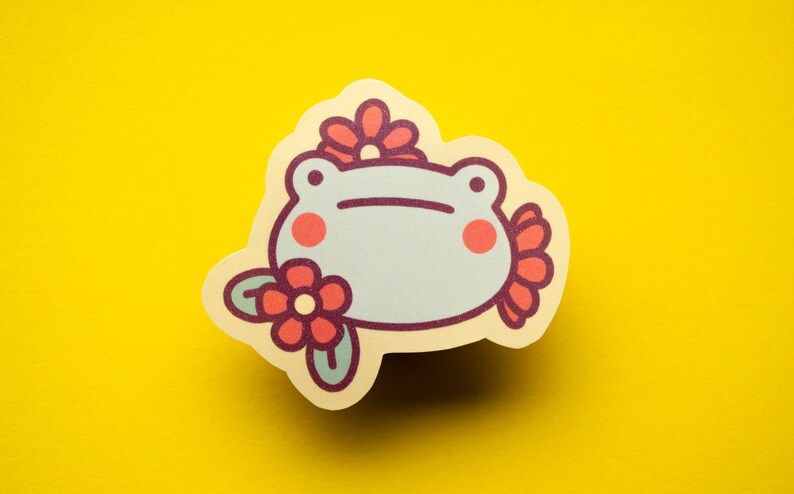 Spring Frog Foiled paper sticker image 3