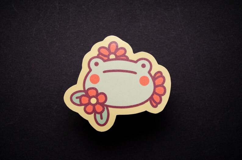 Spring Frog Foiled paper sticker image 1