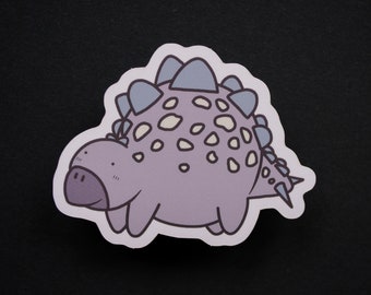 Stegosaurus | Chonky Dinosaurier | Matte Vinyl Sticker