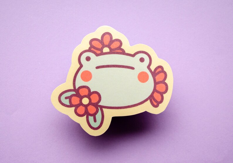 Spring Frog Foiled paper sticker image 2