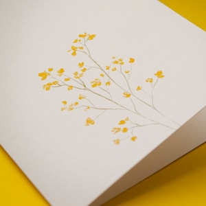 Carte de voeux fleurs sauvages/carte de condoléances moderne