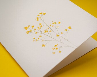 Wildflower Greeting Card / Modern Condolence Card