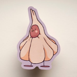 Knoblauch Vogel | Folierter Papier Sticker