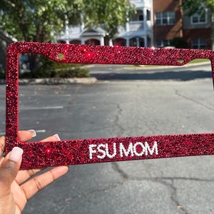 Bling car license plate frame