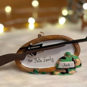 Ornamenti natalizi in ceramica personalizzati Ornamenti da caccia