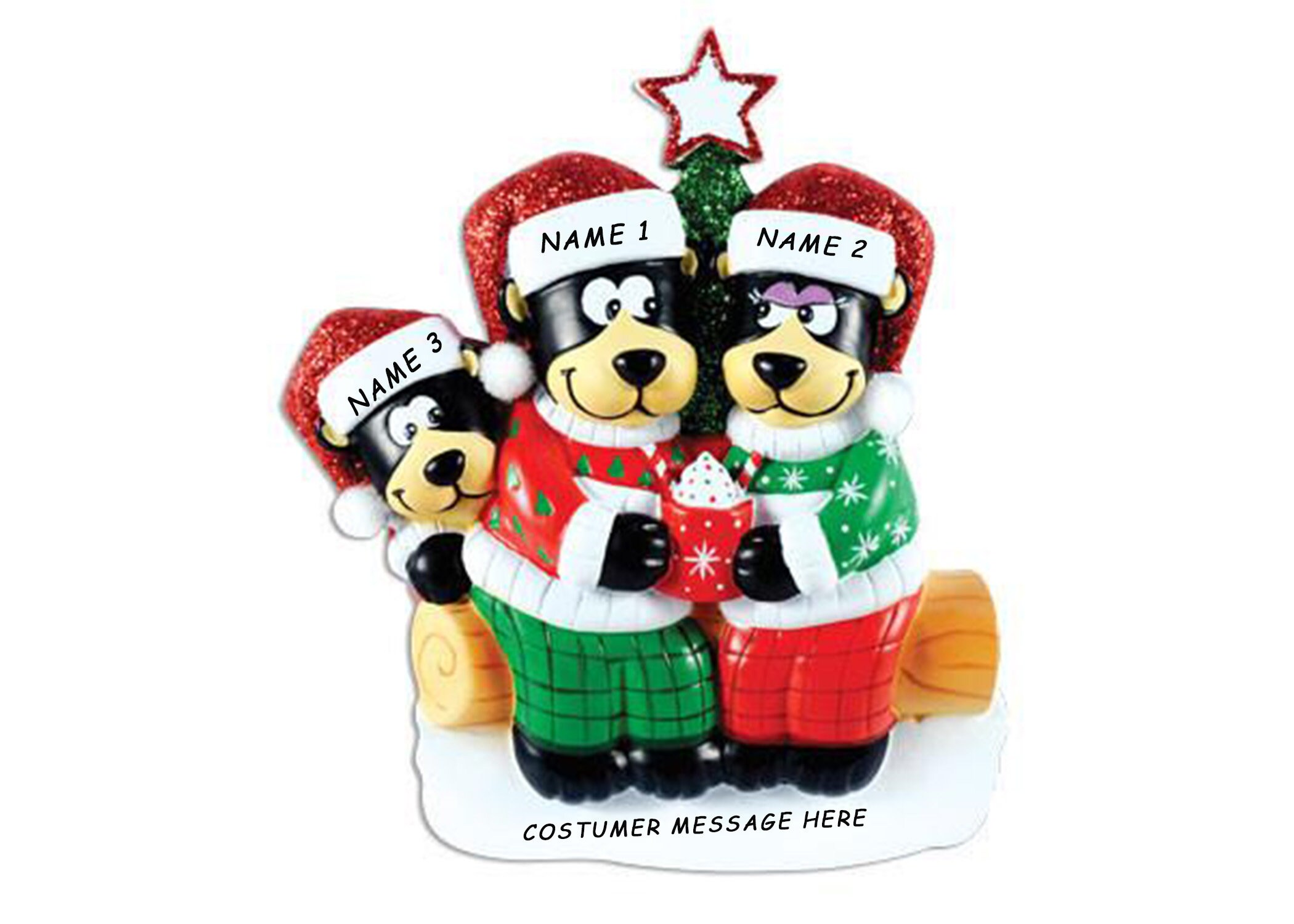 Personalized Ceramic Christmas Ornaments Family Decorations  Etsy