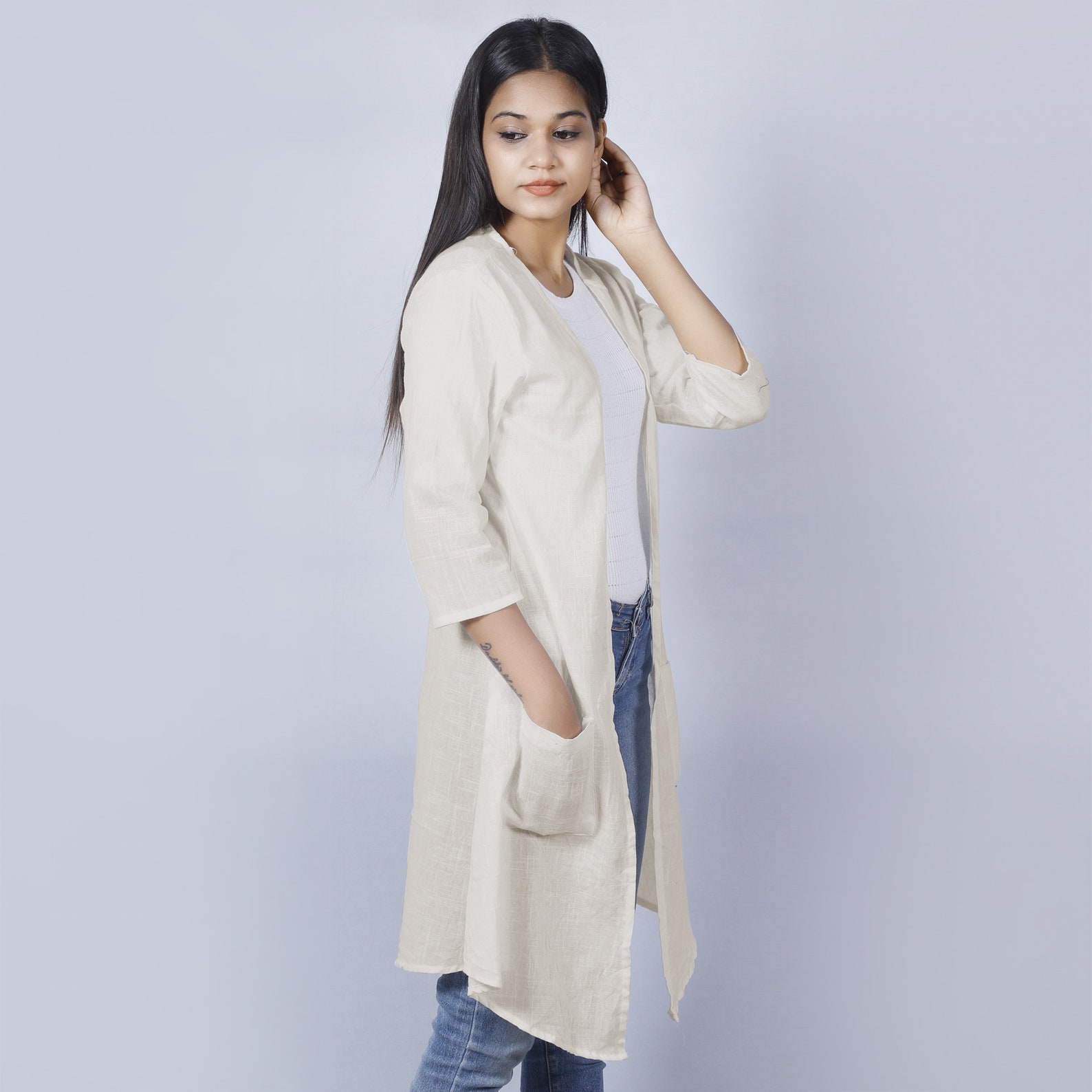 Natural Linen Shrug Summer Linen shrug womens Beach cover Etsy