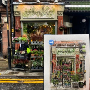 Northern Flower - Print - Northern Quarter - Manchester - Illustration - Handmade - Art - Gift - A5, A6