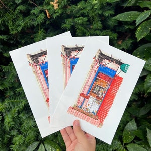 Kiosk Coffee Shop - Print - Didsbury - Manchester - Illustration - Handmade - Art - Gift - A5, A6