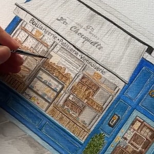 Panadería Artesanal La Choquette - Impresión - Didsbury - Mánchester - Ilustración - Hecho a mano - Arte - Regalo - A5, A4