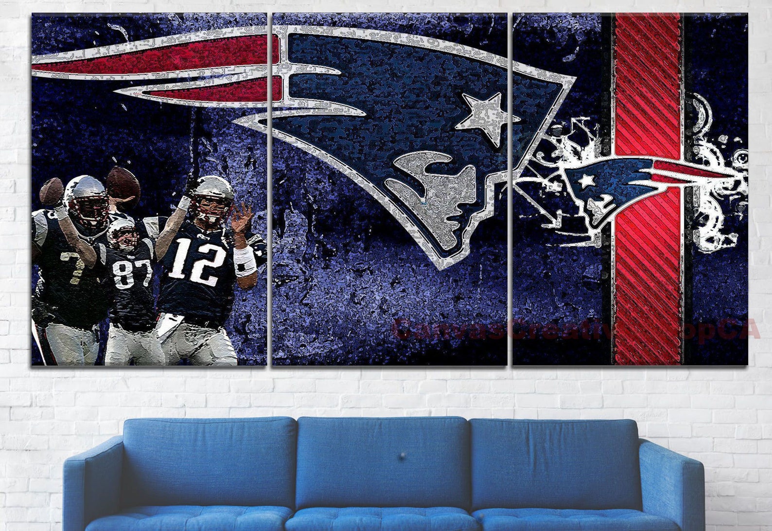 New England Patriots 11 Football NFL Sports Canvas Wall Art Etsy