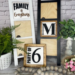 Leaning Frames for Interchangeable Wood Tiles - Ladder Decor - Frame Small Signs
