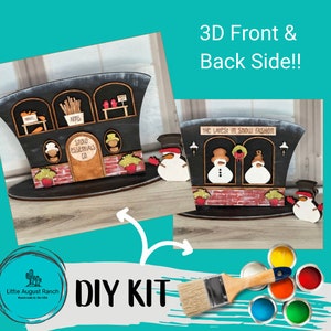 Christmas Village Self Standing Double Sided Pieces - TOP HAT Snow Essentials Co.- Winter Village Wood Blanks