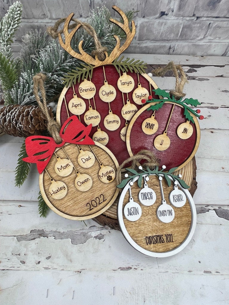 Unique Custom Family Christmas Tree Ornament 2023 