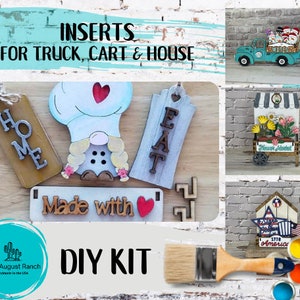 Kitchen Gnome Insert  DIY - Inserts for Interchangeable Inserts - Tiered Tray Decor -  Freestanding Shelf Decor - Paint it Yourself Kit