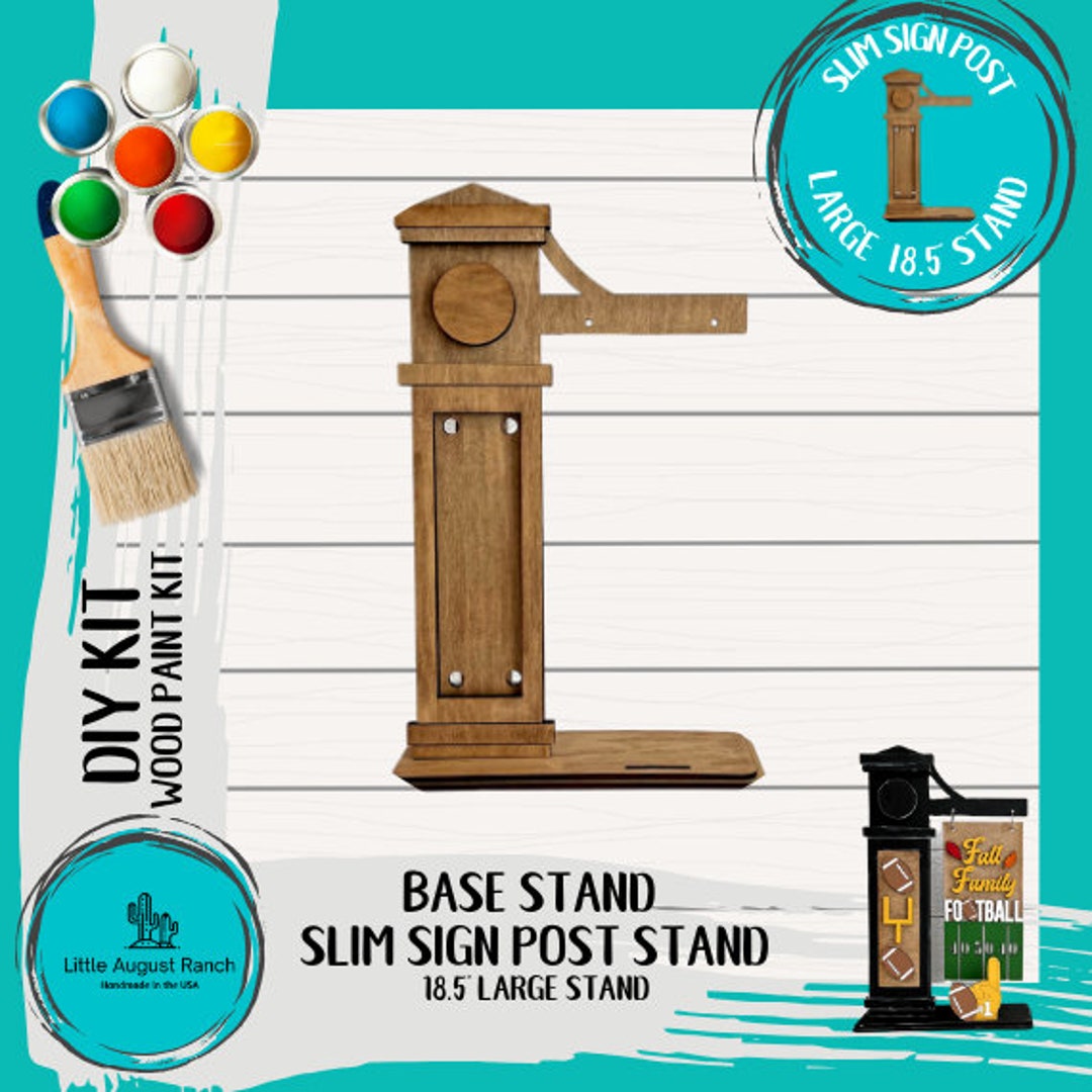 Slim Sign Post Base DIY Wood Blanks for Crafting and Painting, Home