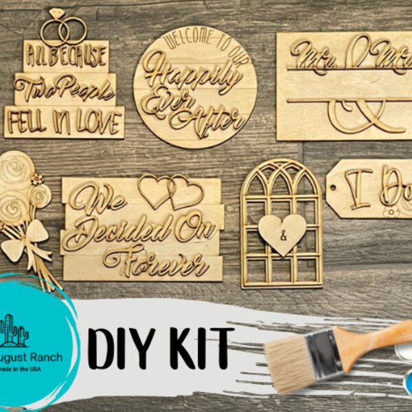 DIY Wedding Tiered Tray Bundle - Bridal Shower Tiered Tray Kit - Party Tiered Tray - Celebrate Paint it Yourself