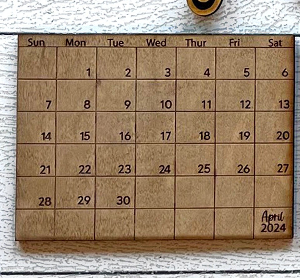 April 2026 2027, Set 2 Calendar Insert for Our Interchangeable Base ...