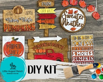 DIY Fall Tiered Tray - Pumpkin Patch Tier Tray Bundle - Paint it Yourself - Sweater Weather - Fall Truck Kit