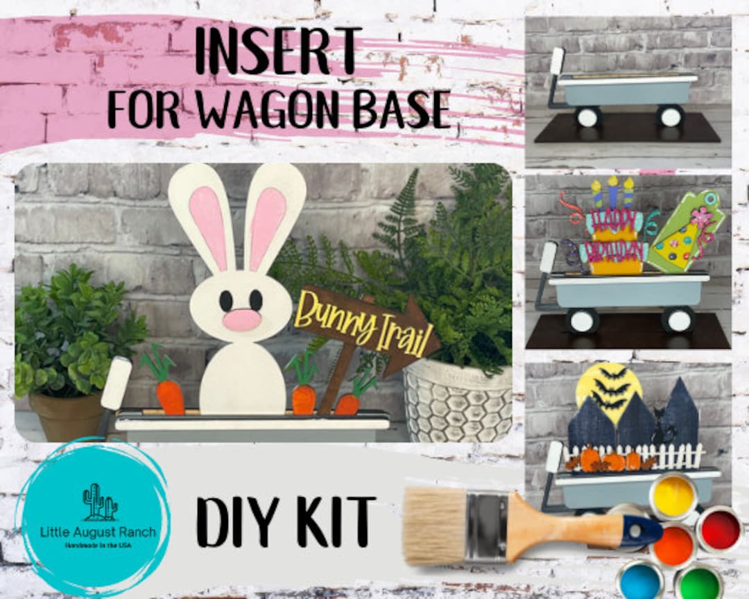 Easter Bunny Wagon Insert for Interchangeable Inserts - Unfinished ...