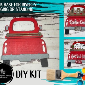 Large Interchangeable Truck - Hanging Truck for Interchangeable Pieces - Wood Blanks to paint and Decorate