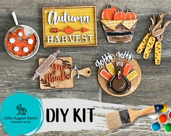 Thanksgiving Tiered Tray Decor Bundle DIY -Autumn Harvest Tiered Tray - Gobble Gobble Turkey Decor