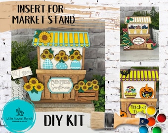 Market Base for Market Stand Inserts- DIY -  Freestanding Shelf Decor - Paint it Yourself Kit