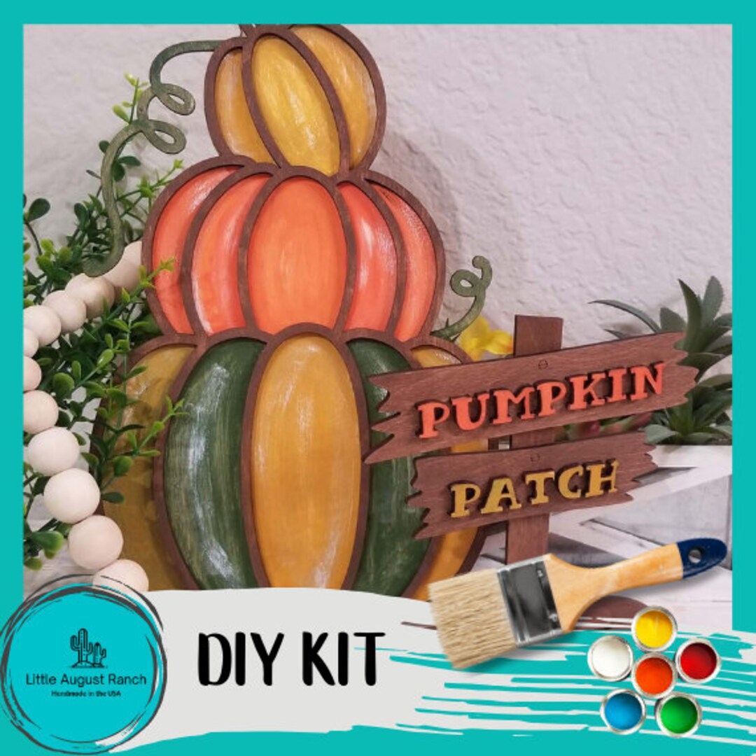 Stacked Plain Pumpkins DIY Wood Kit Fall Decor - Wood Blanks for ...