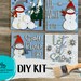 Tiered Tray Snowman DIY Decor -Winter Snowmen DIY Bundle - Leaning Ladder Insert Kit - Interchangeable Winter Decor