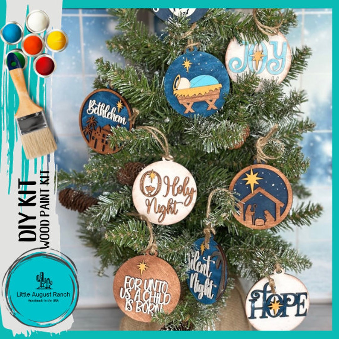 DIY Christmas Nativity Tree Ornament Wood Blanks - Christian Christmas ...