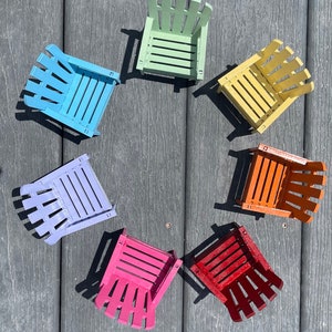 Miniature Adirondack Chairs - Mini  Adirondack Beach Chair - Fairy Garden Chair - DIY Adirondack Beach Chair