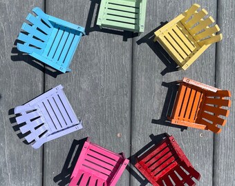 Miniature Adirondack Chairs - Mini  Adirondack Beach Chair - Fairy Garden Chair - DIY Adirondack Beach Chair