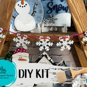 Snowman Tiered Tray  DIY- Christmas Tier Tray Bundle - Winter Snowmen Tiered Tray Decor Bundle DIY