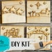 Tiered Tray - Nativity DIY Leaning Ladder Insert Kit - Interchangeable Holiday Decor - Baby Jesus Nativity Scene