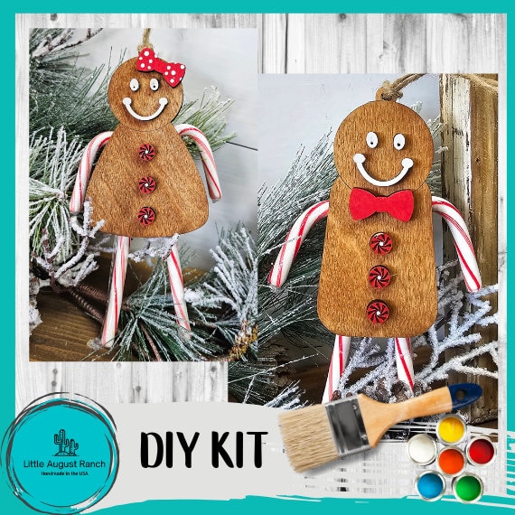 40 Candy Cane Crafts Kids Will Love 14 Christmas Kids Wood DIY Gingerbread People Craft- Candy Cane Craft-…