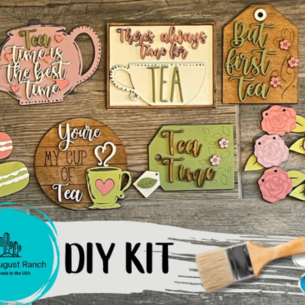 Tea Tiered Tray Decor Bundle DIY - Teapot DIY - You are my Cup of Tea - Tea Wood Blanks