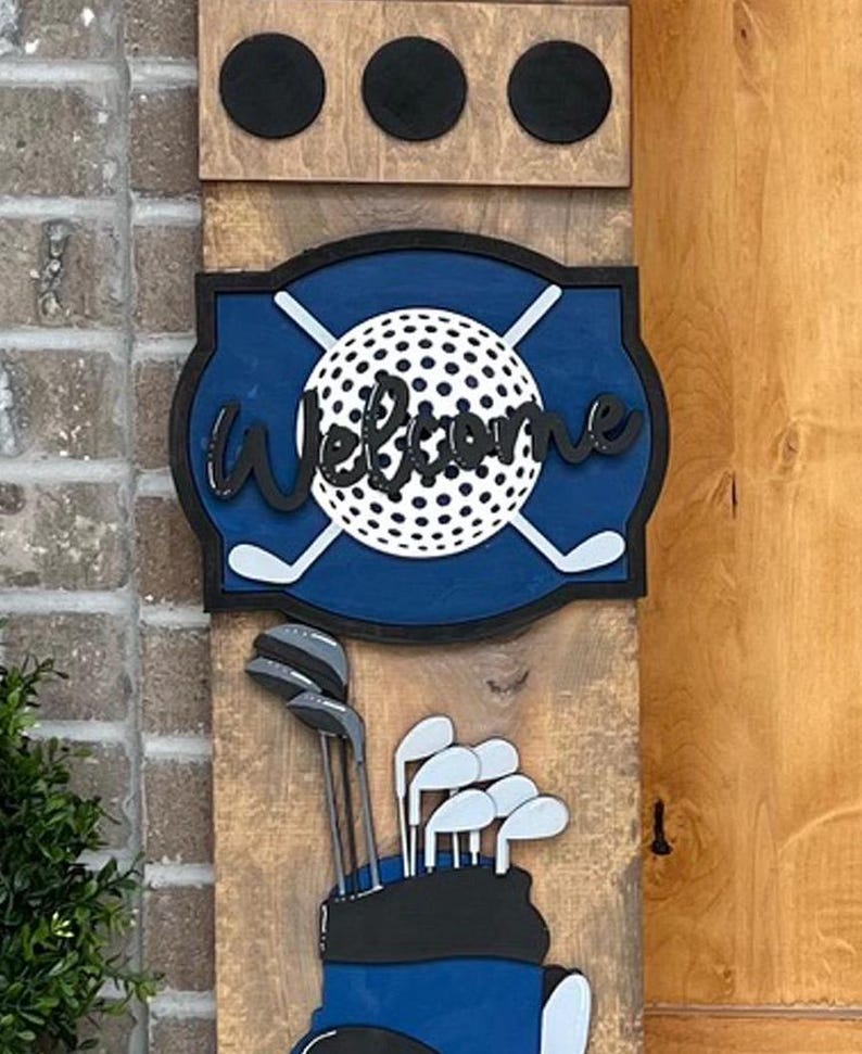 Golf Porch Leaner Add-on – Interchangeable DIY Wood Topper - Etsy