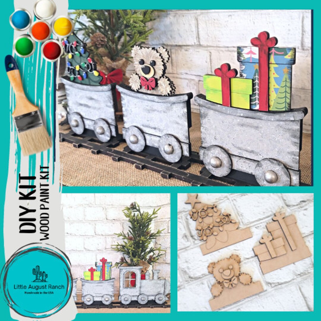 Photo Insert In Train Christmas Insert for Our Interchangeable Train - DIY Wood Blank Paint ...