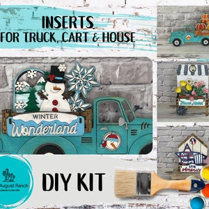Snowman Insert  DIY - Winter Inserts for Interchangeable Inserts - Tiered Tray Decor -  Freestanding Shelf Decor - Paint it Yourself Kit