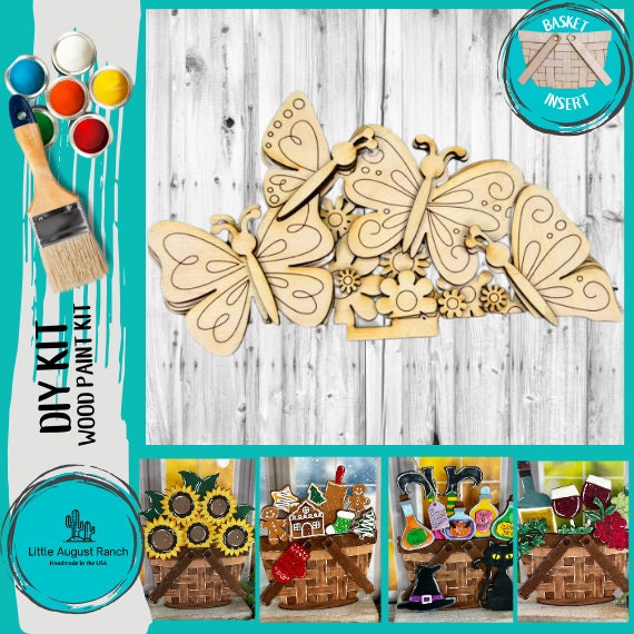 DIY Spring Butterfly Insert for Interchangeable Basket Decor - Wood ...