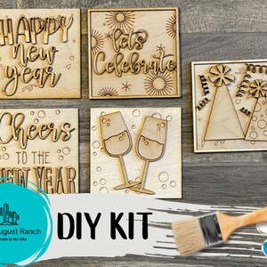 Tiered Tray - New Year DIY Leaning Ladder Insert Kit  - Interchangeable New Years Eve Decor - 2023 New Year Decor