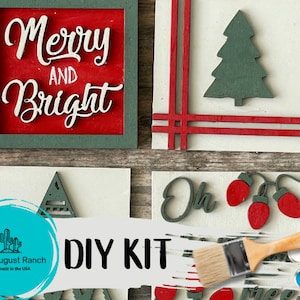 Tiered Tray Christmas Tree - DIY Leaning Ladder Insert Kit - Interchangeable Holiday Decor - Handmade Wood Decor Kit
