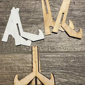 Tiered Tray Easel Stand for Small Pieces - Invisible Tab for Small Decor