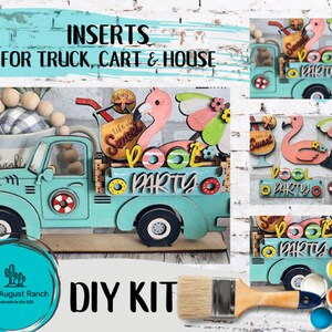 Pool Party Insert DIY - Inserts for Interchangeable Bases -  Freestanding Shelf Decor - Paint it Yourself Kit