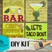 Tiered Tray Margarita - DIY Leaning Ladder Insert Kit - Interchangeable Decor - Chip Dip Sign - Margarita DIYSign