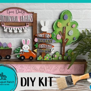 Easter Add-on for Holder Box DIY Wood Paint Kit - Tiered Tray Substitute - DIY Wood Paint Kit