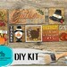 Thanksgiving Square DIY Decor - Fall Turkey DIY Bundle - Leaning Ladder Insert Kit - Interchangeable Fall Decor - Sunflower Fall DIY